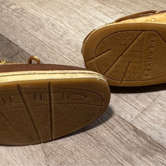 Sperry’s Brown and Gold Women's Loafers - Picture 5 of 9